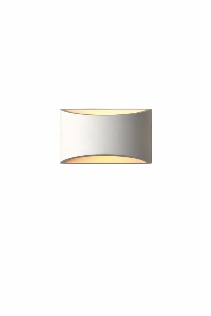 Freyza – LED Wall Light with Integrated Warm White Light | Curved White Indoor Uplighter & Downlighter Wall Sconce | Kalsten