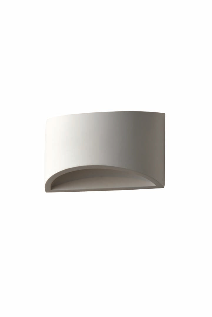 Freyza – LED Wall Light with Integrated Warm White Light | Curved White Indoor Uplighter & Downlighter Wall Sconce | Kalsten