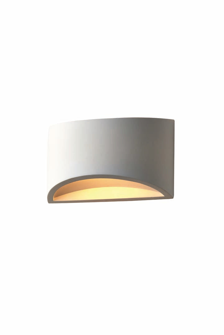 Freyza – LED Wall Light with Integrated Warm White Light | Curved White Indoor Uplighter & Downlighter Wall Sconce | Kalsten