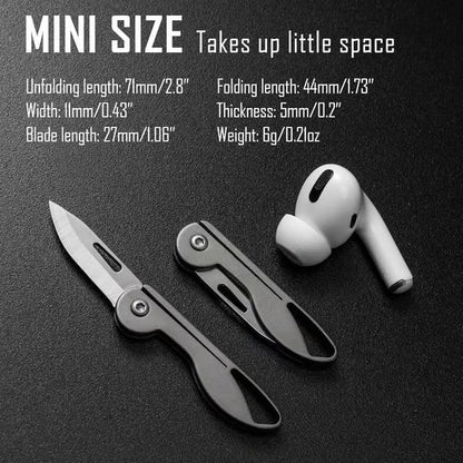 Mini Titanium Alloy Folding Pocket Knife Skanto