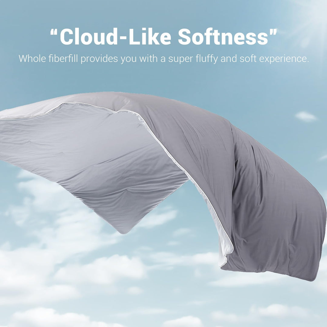 Cooling Comforter Q-Max > 0.5, Breathable & Soft, Gradient Gray | Kalsten