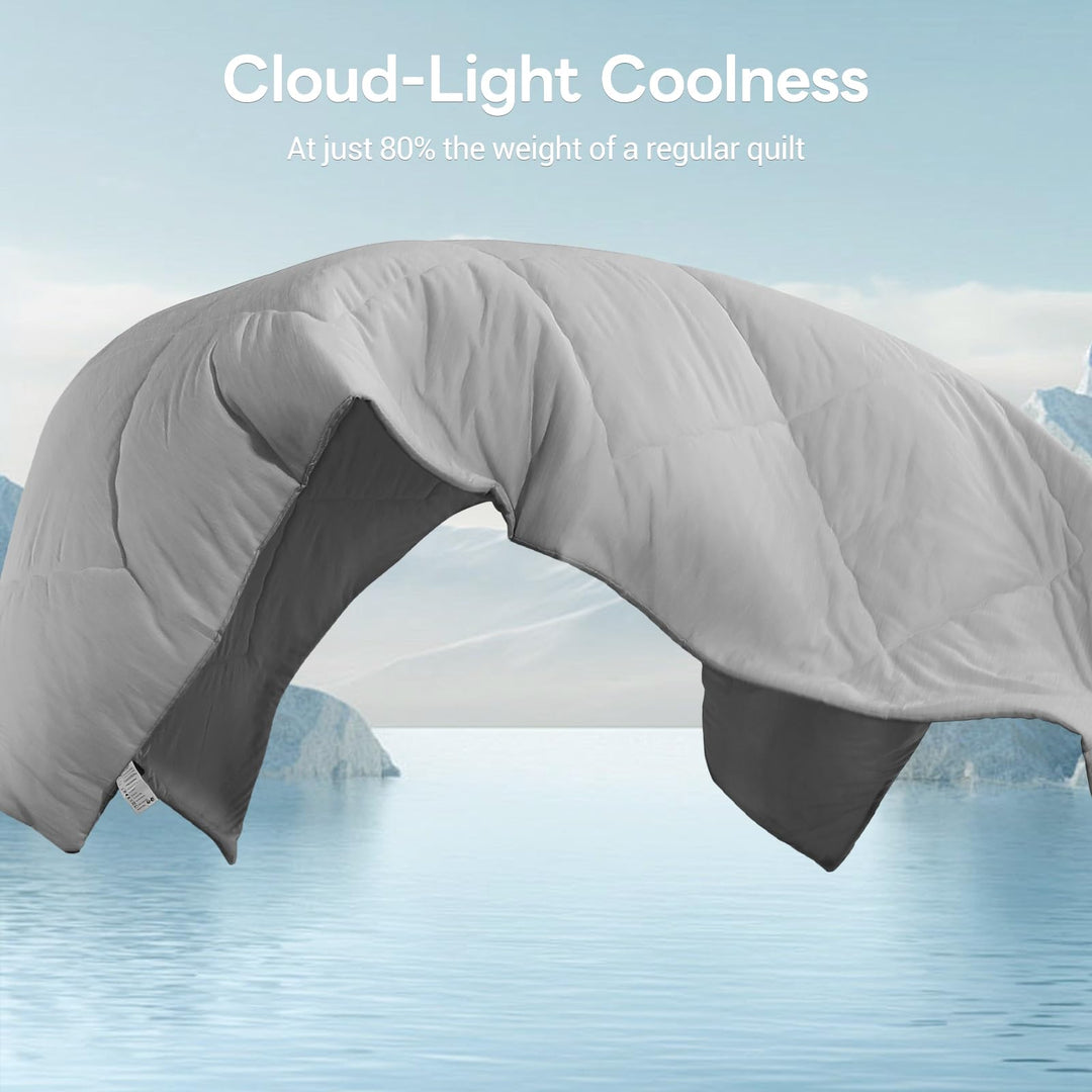 Cooling Duvet for Night Sweats –  Q-Max 0.5, Soft Double-Layer Summer Blanket | Kalsten