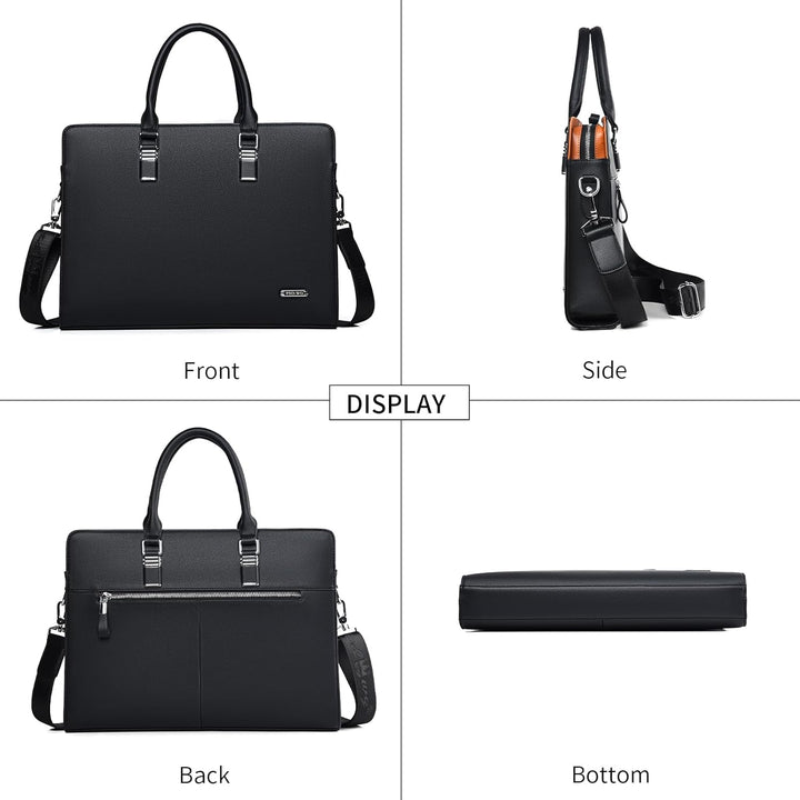 Genuine Leather Multi-Compartment Business Briefcase for Professionals | Kalsten