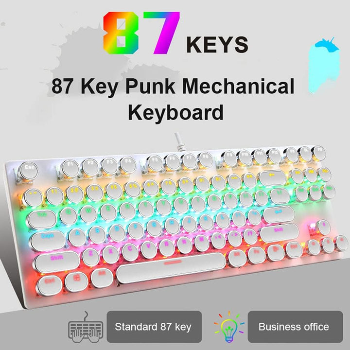 Kalsten | 87-Key Mechanical Gaming Keyboard RGB Backlit Blue Switch