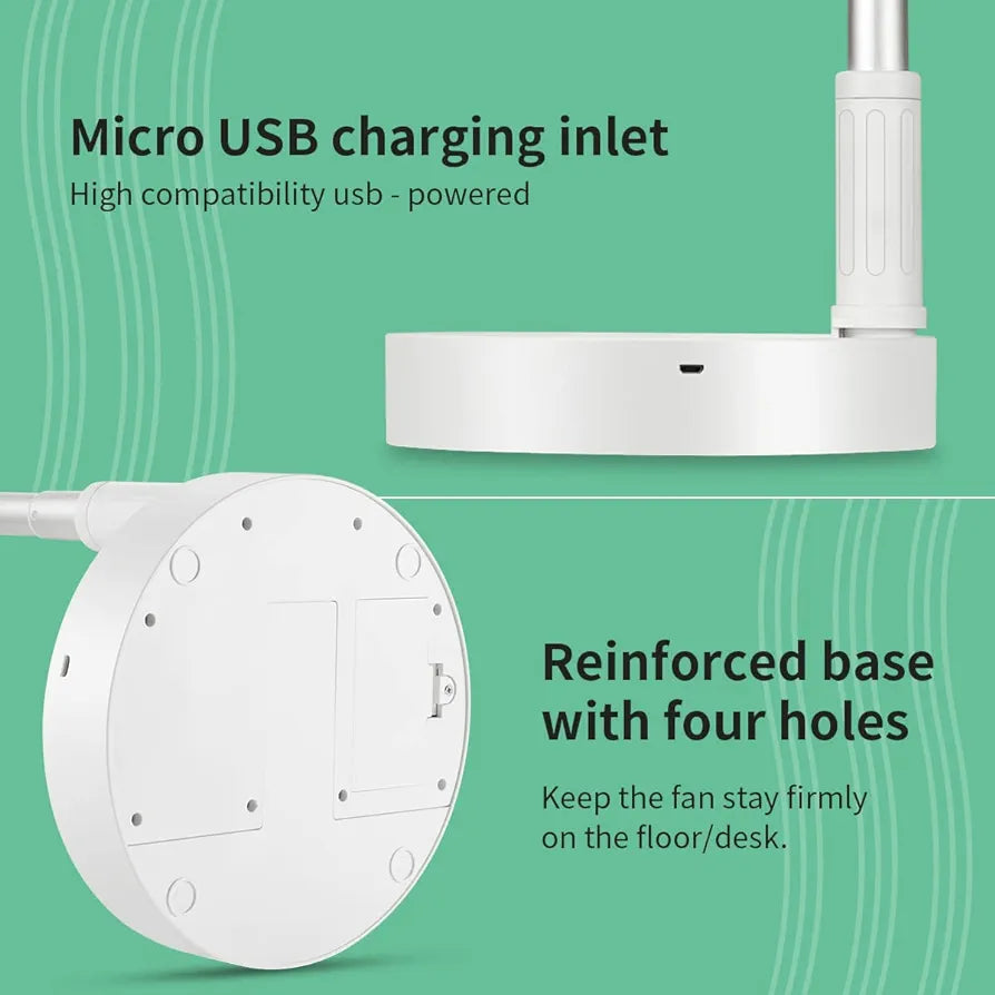 Portable rechargeable foldable table fan | Karnz