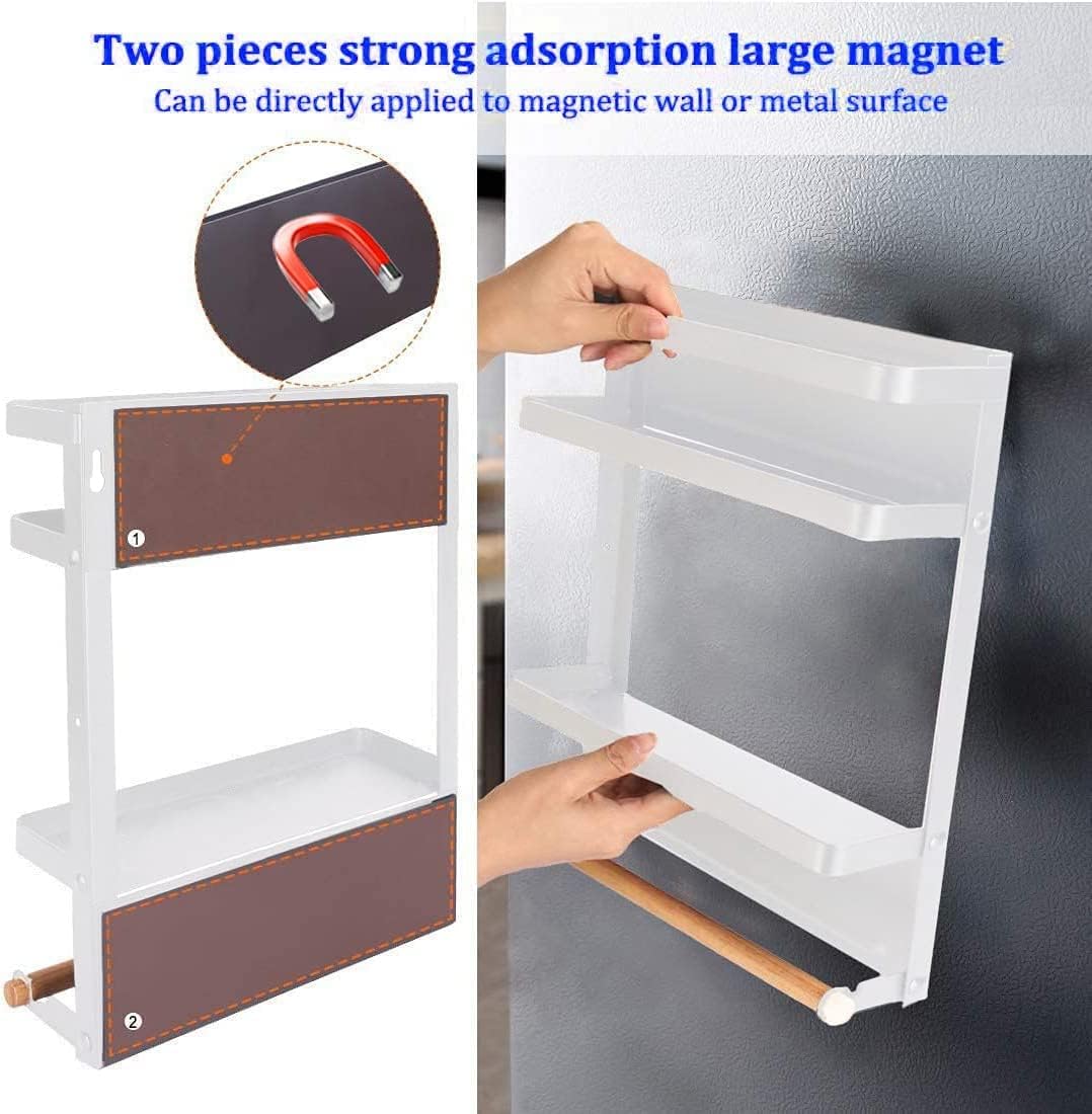 Kalsten | Magnetic Fridge Spice Rack with Paper Towel Holder – Oryden