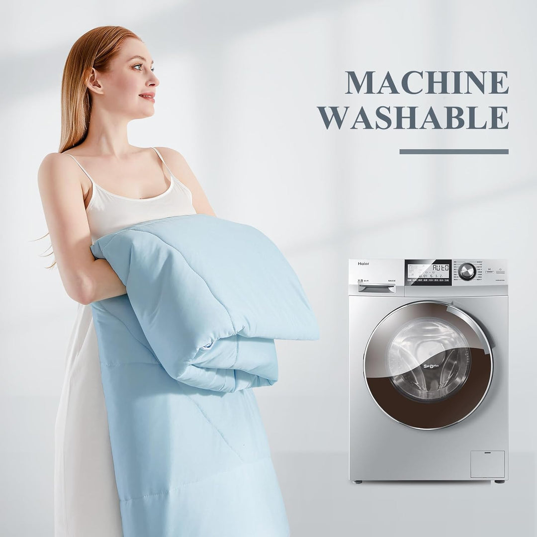 Ultra Soft Cloudy 3D Cooling Comforter  Extreme Q Max 0.5-Blue & Gray | Kalsten