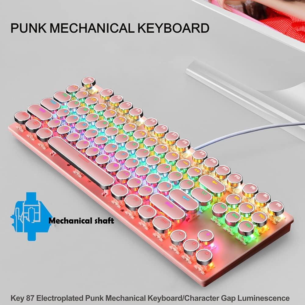 Kalsten | 87-Key Mechanical Gaming Keyboard RGB Backlit Blue Switch