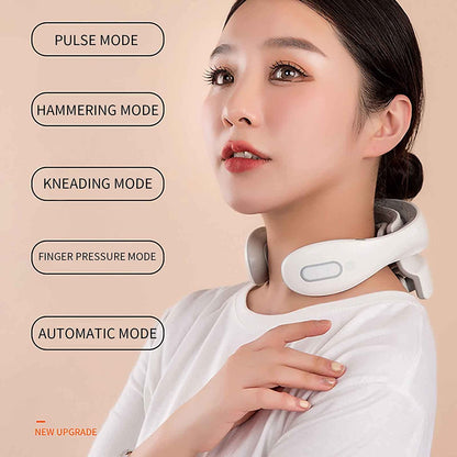 Skanto | Skanto Neck Massager with Heat, Pain Relief, Smart Neck Massager, 4 Massage Heads Portable Deep Tissue Trigger Point Massager
