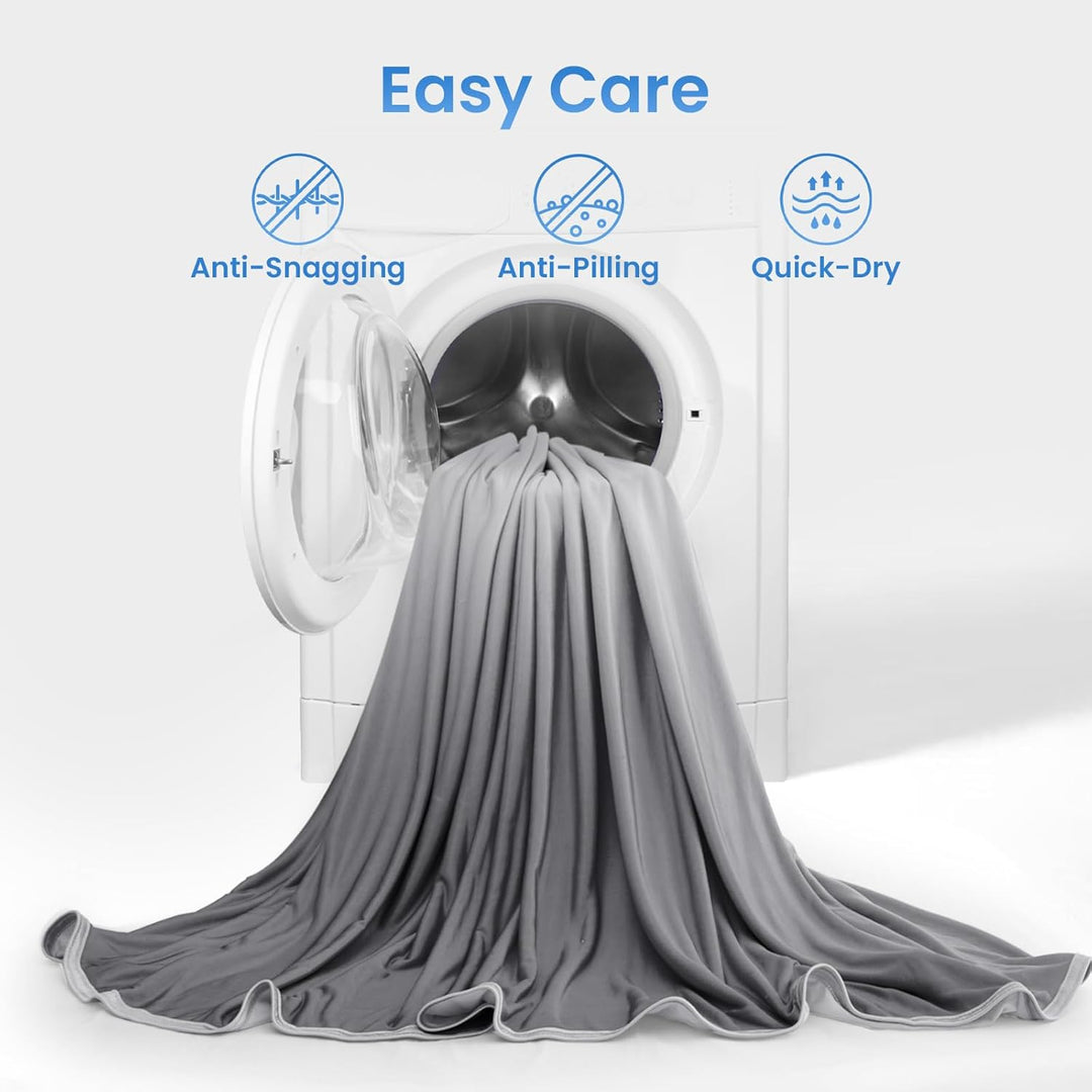 Q-Max > 0.5 Gradient Gray Cooling Blanket – Double-Sided, Breathable & Machine Washable | Kalsten