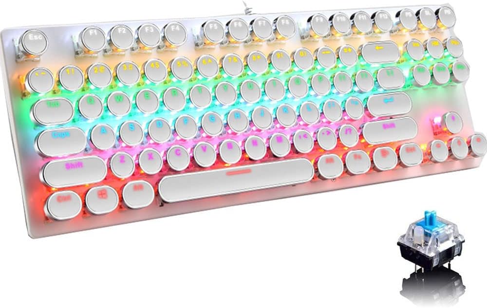 Kalsten | 87-Key Mechanical Gaming Keyboard RGB Backlit Blue Switch