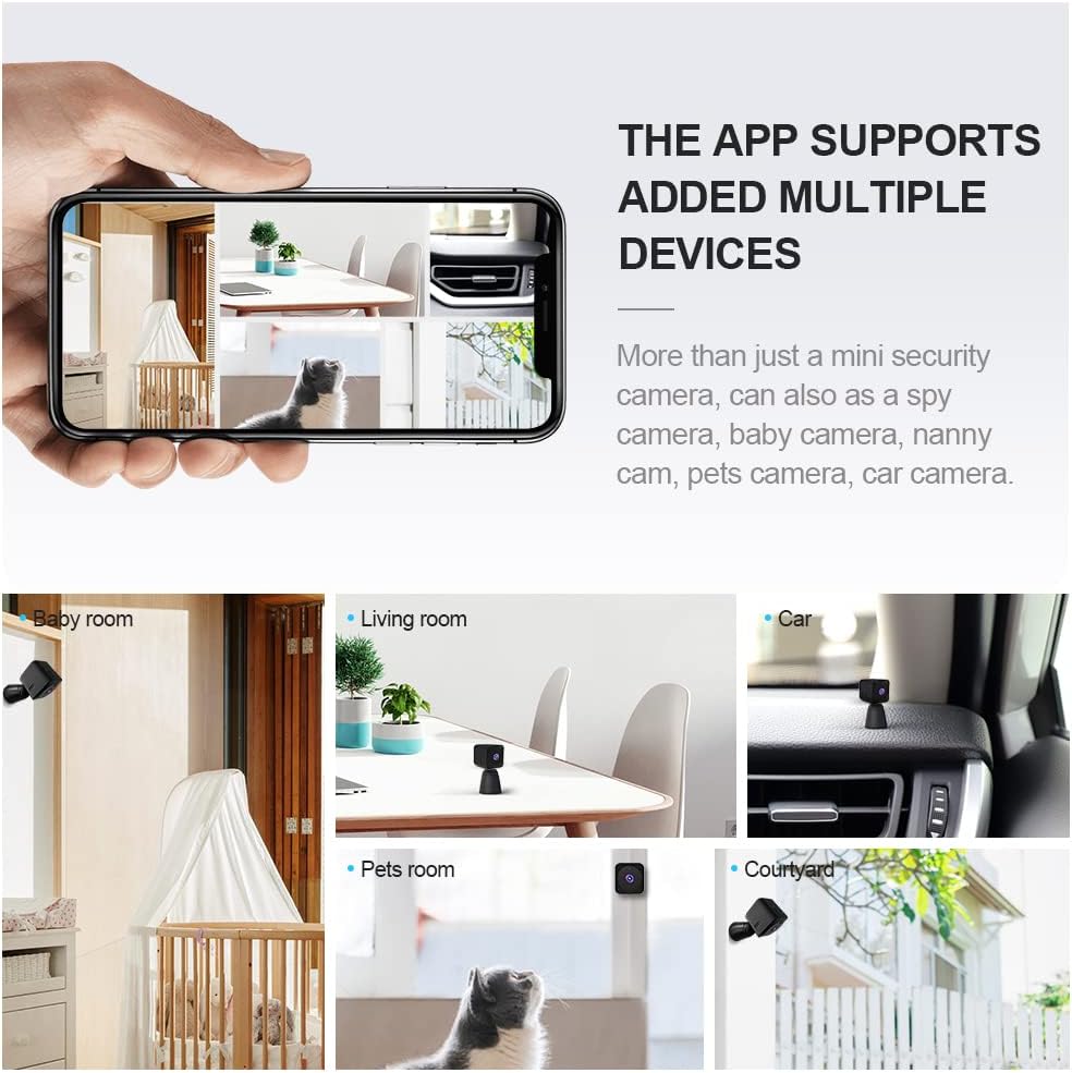 Kalsten | Mini Security Camera 4K WiFi Hidden Indoor Cam with Night Vision
