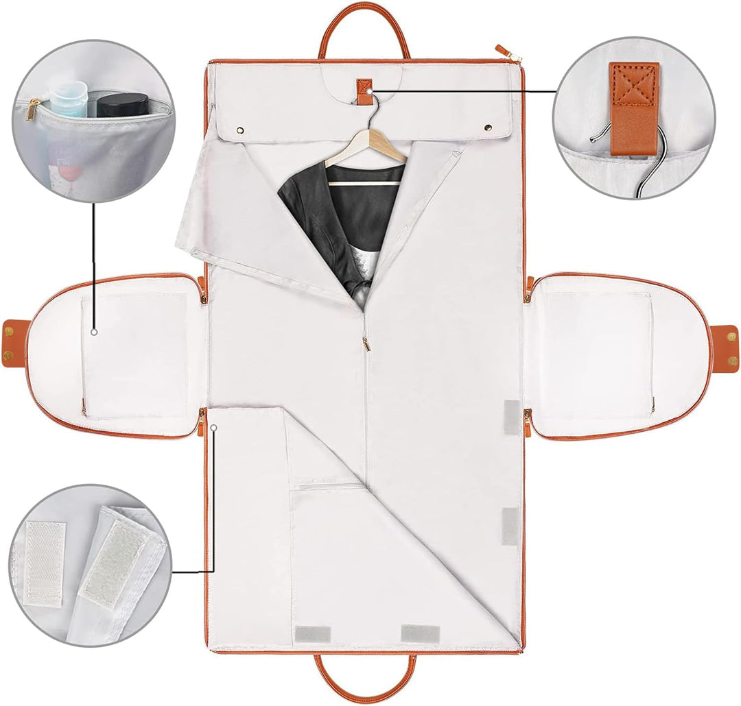 Kalsten | Large-Capacity Foldable Women's Garment Travel Bag with Hanging Suit Compartment