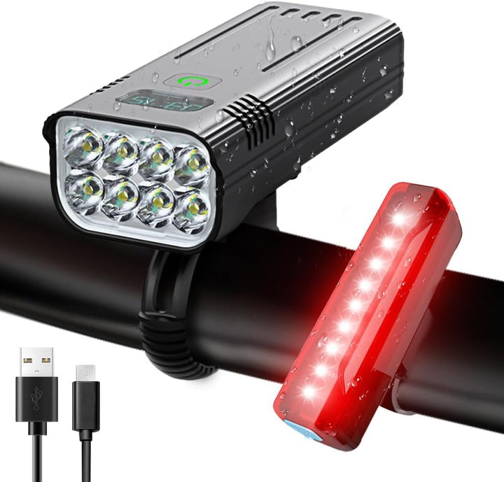 USB Rechargeable Bicycle Light Set