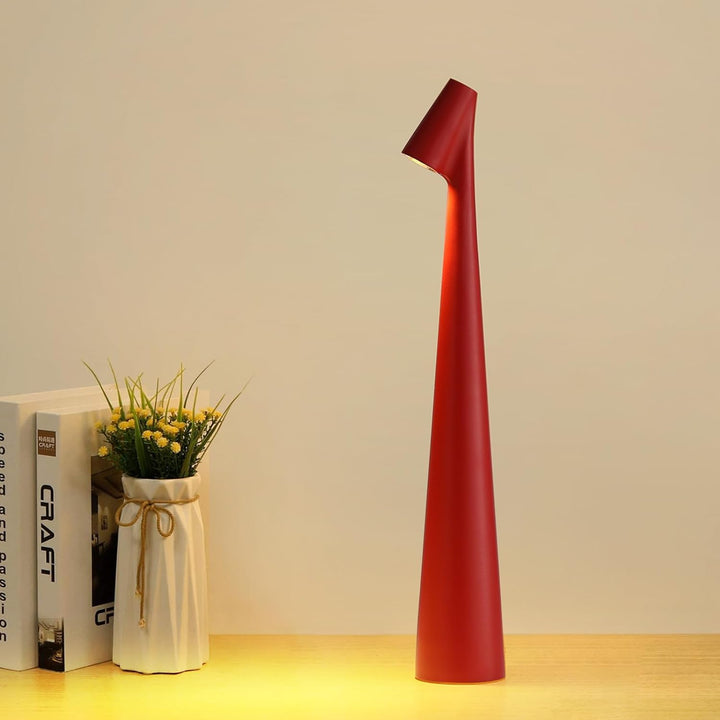 Modern Red Metal LED Table Lamp Kalsten