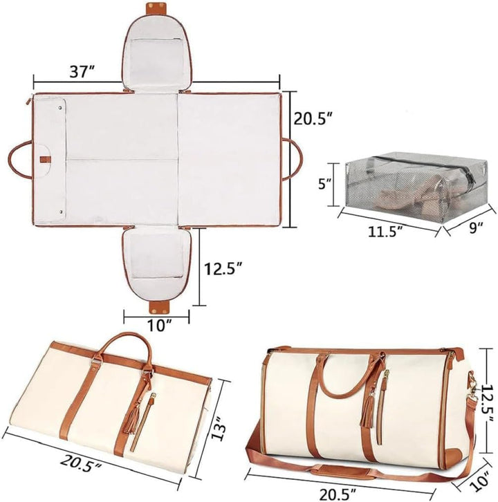 Kalsten | Large-Capacity Foldable Women's Garment Travel Bag with Hanging Suit Compartment