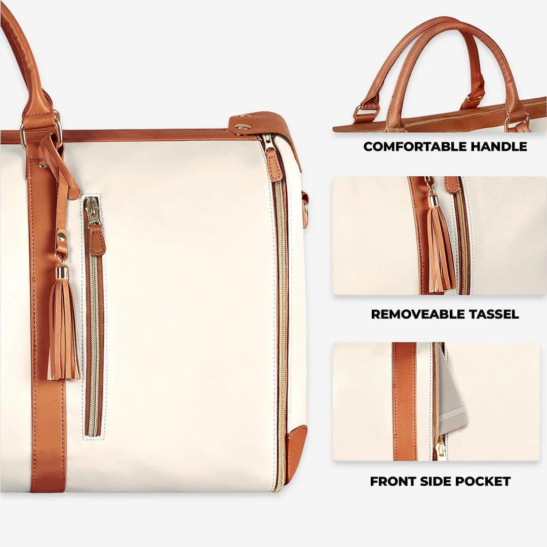 Kalsten | Large-Capacity Foldable Women's Garment Travel Bag with Hanging Suit Compartment