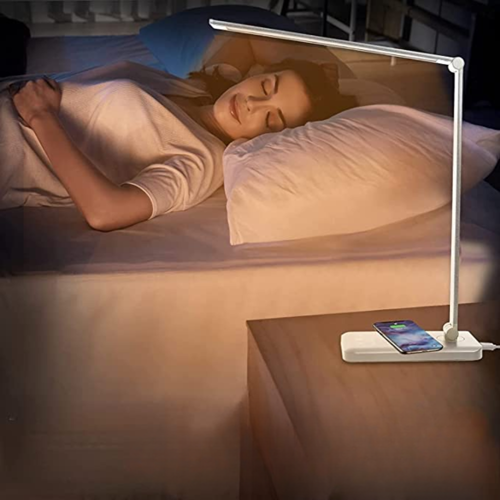 LED Desk Lamp - Table Lamp with USB Charging Port, 5 Light Settings and Brightness Levels Kalsten