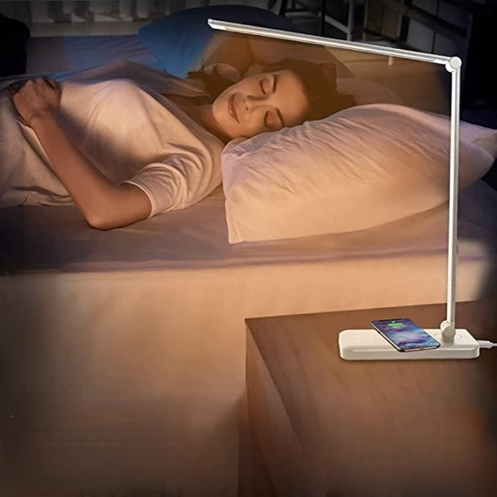 LED Desk Lamp - Table Lamp with USB Charging Port, 5 Light Settings and Brightness Levels Kalsten