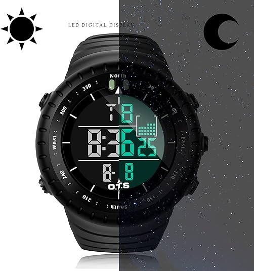 Kalsten | Henry Waterproof Men’s Digital Sports Watch – Shockproof, Tactical & LED Backlit Outdoor Timepiece