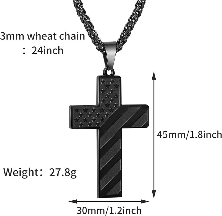 Kalsten | IronPride Cross American Flag Cross Necklace
