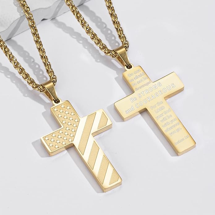 Kalsten | IronPride Cross American Flag Cross Necklace