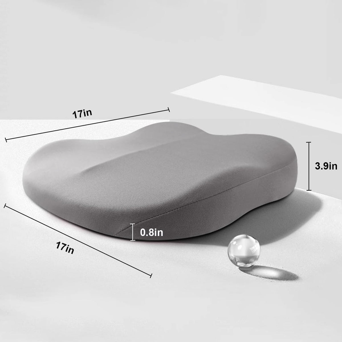 Skanto | SitComfort Ergonomic Seat Booster Cushion for Car and Office – Better Seat Height and Posture