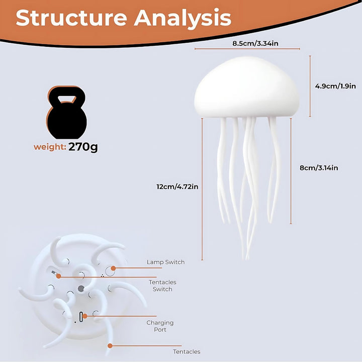 Jellyfish LED Mood Lamp – Bedroom Light Kalsten