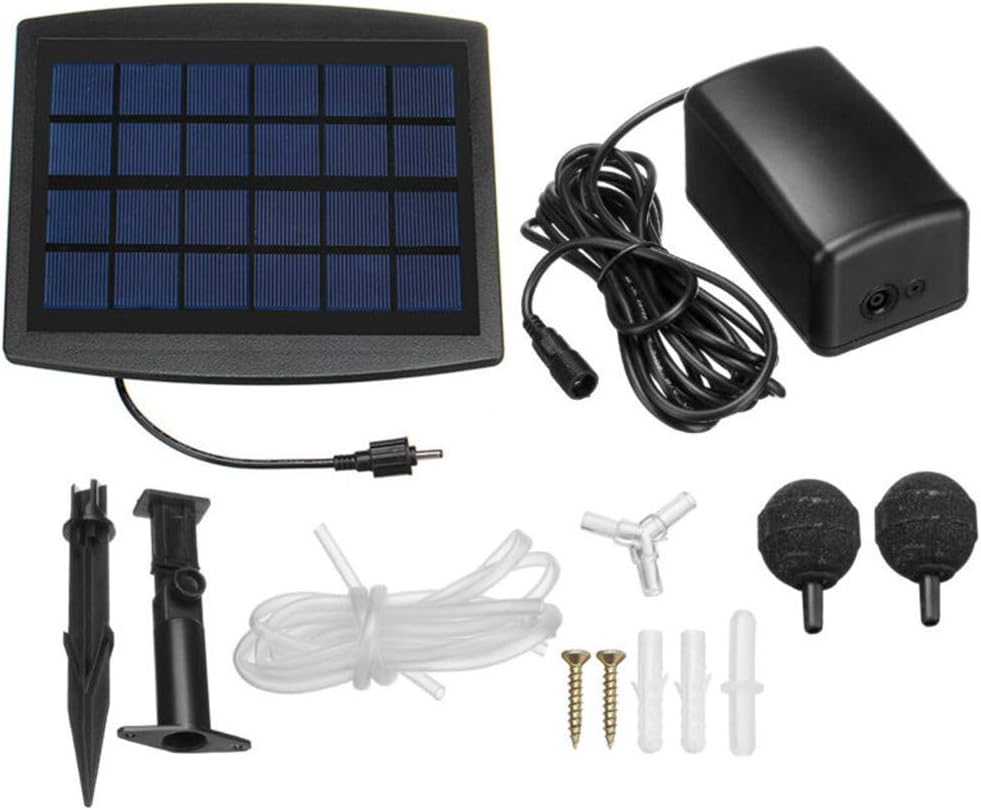 Kalsten | Solar Powered Air Pump Kit 2.5W with Hoses and Stones