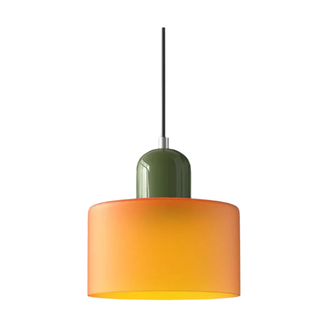 Glass pendant light – Elegant cylindrical pendant light for cozy living spaces | Kalsten