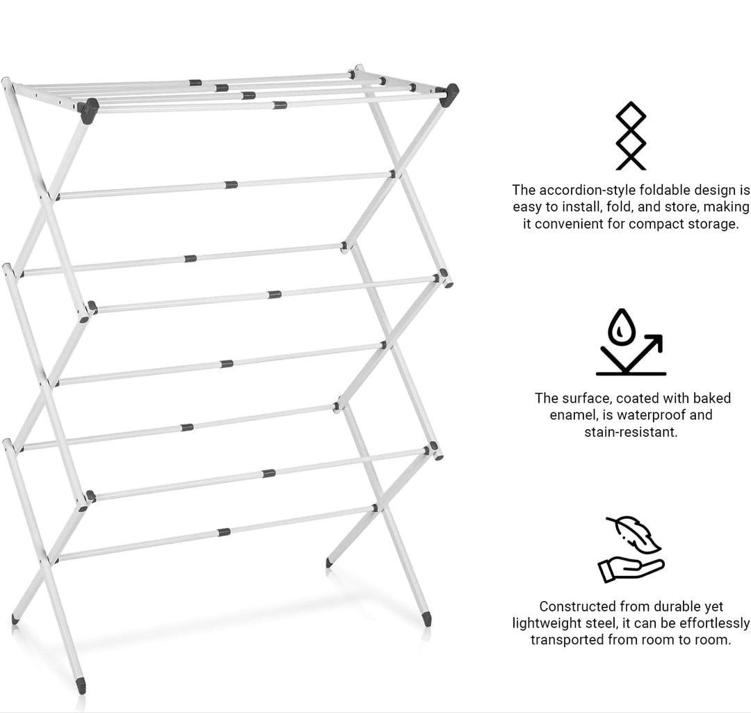 Kalsten | 3-Tier Foldable Clothes Drying Rack – DryMate