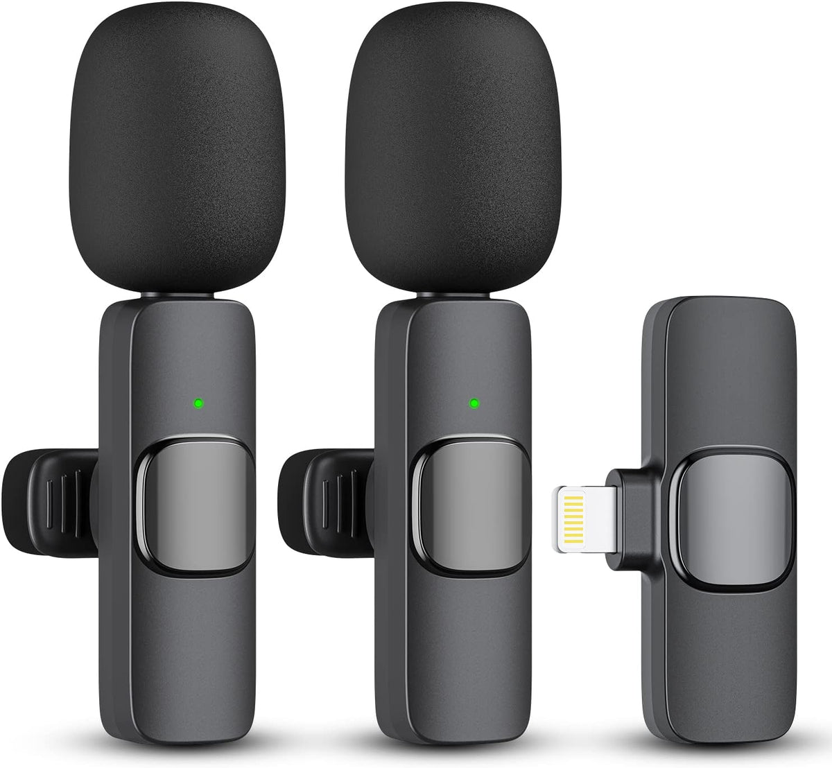 2-Pack wireless microphone for iPhone iPad Bowlift