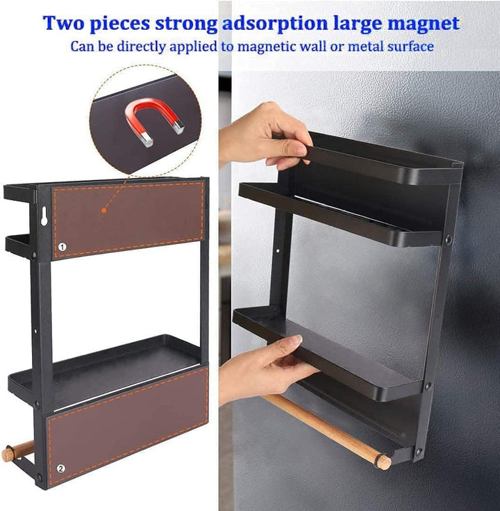 Kalsten | Magnetic Fridge Spice Rack with Paper Towel Holder – Oryden