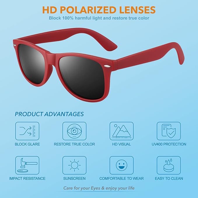 Classic 80's Retro Polarized Sunglasses - Jamie | Kalsten
