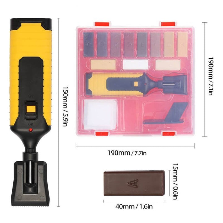 Kalsten | Wood Surface Repair Kit | 11 Wax Blocks & Heat Pen | Furniture, Floors & Cabinets