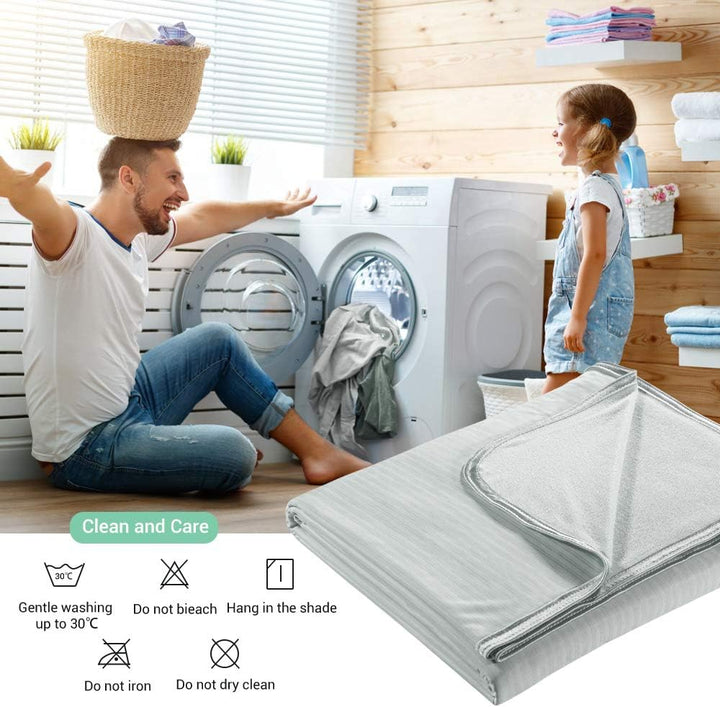 Cool Fiber Q-Max 0.4 Double-Sided Ice Silk Cooling Blanket – Gray | Kalsten