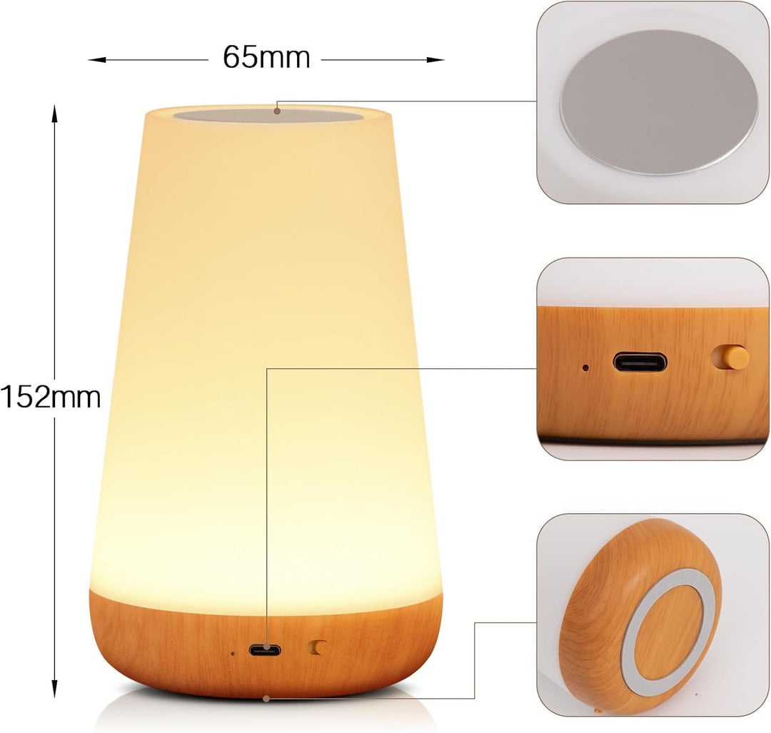 Night Light, LED Touch Bedside Table Lamp, 13 RGB Colours Changing | Kalsten