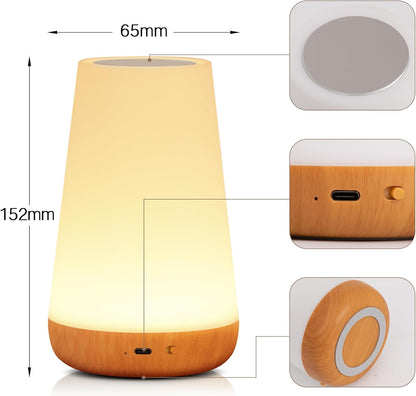 Kalsten | Night Light, LED Touch Bedside Table Lamp, 13 RGB Colours Changing