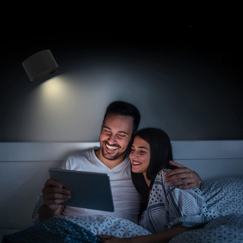 LED Wall Lights, Wall-mounted Lamps with Rechargeable Battery, 3 Color Temperatures & 3 Brightness Levels, 360° Rotatable Magnetic Ball, Wireless Wall Lights for Study, Reading, Nightstand | Kalsten
