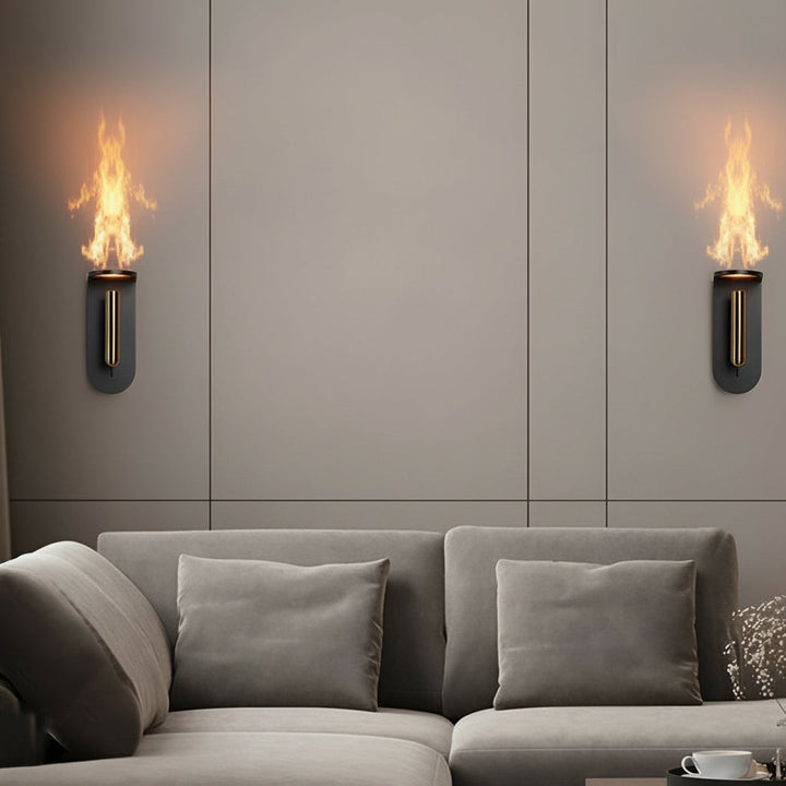 Nordic Flame Effect Wall Sconce - Adjustable Aluminum Accent Light (3W) | Kalsten