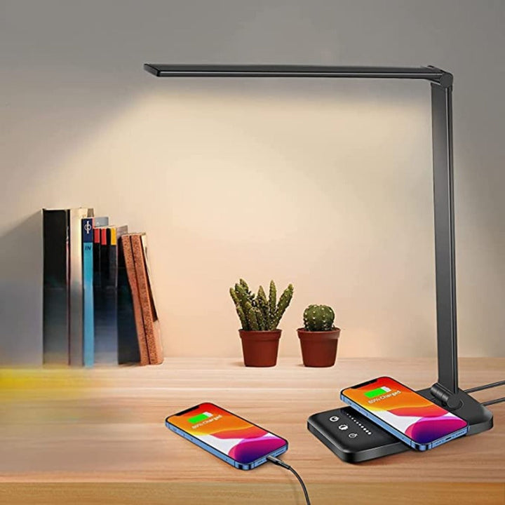 LED Desk Lamp - Table Lamp with USB Charging Port, 5 Light Settings and Brightness Levels Kalsten