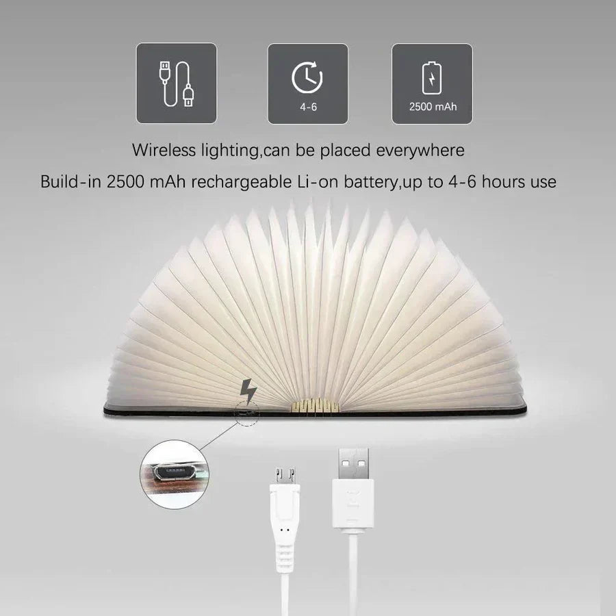 Foldable Book Lamp with Warm LED Lighting - StoryGlow | Kalsten