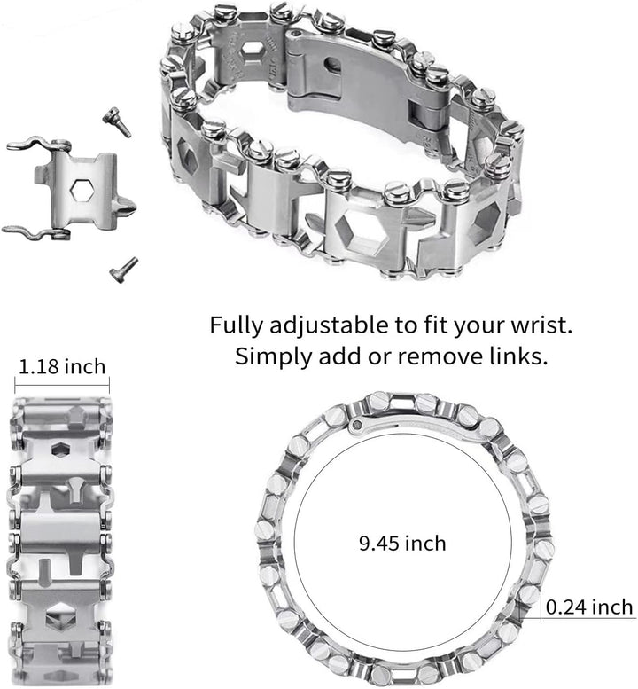 Kalsten | 29-in-1 Stainless Steel Multitool Bracelet