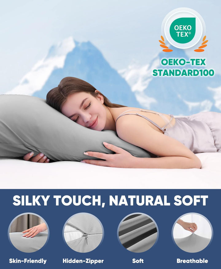 2-Pack Premium Silky Super Cooling Dark Gray Pillowcases –  Extreme Q-Max 0.5 | Kalsten