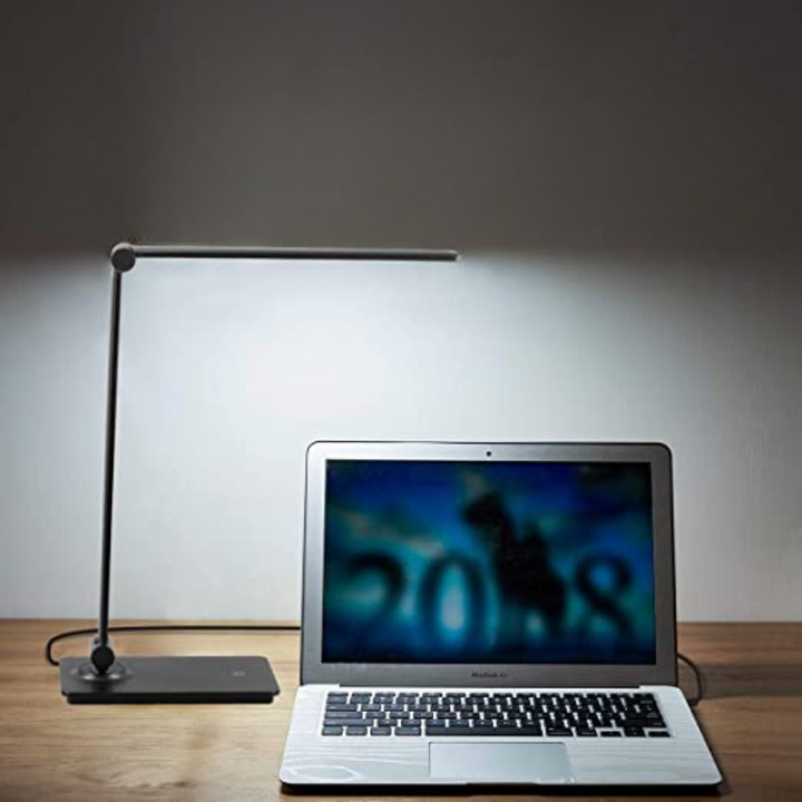 LED desk lamp, touch control desk lamp with 3 brightness levels, dimmable office lamp with adjustable arm, foldable table lamp for desk bedroom nightstand office | Kalsten