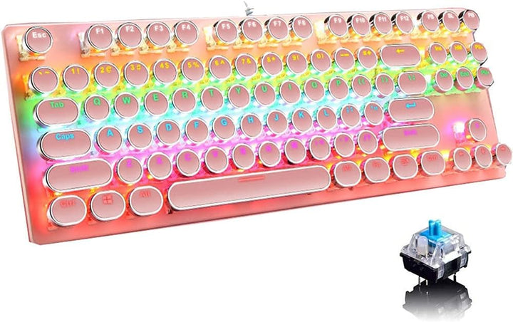 Kalsten | 87-Key Mechanical Gaming Keyboard RGB Backlit Blue Switch