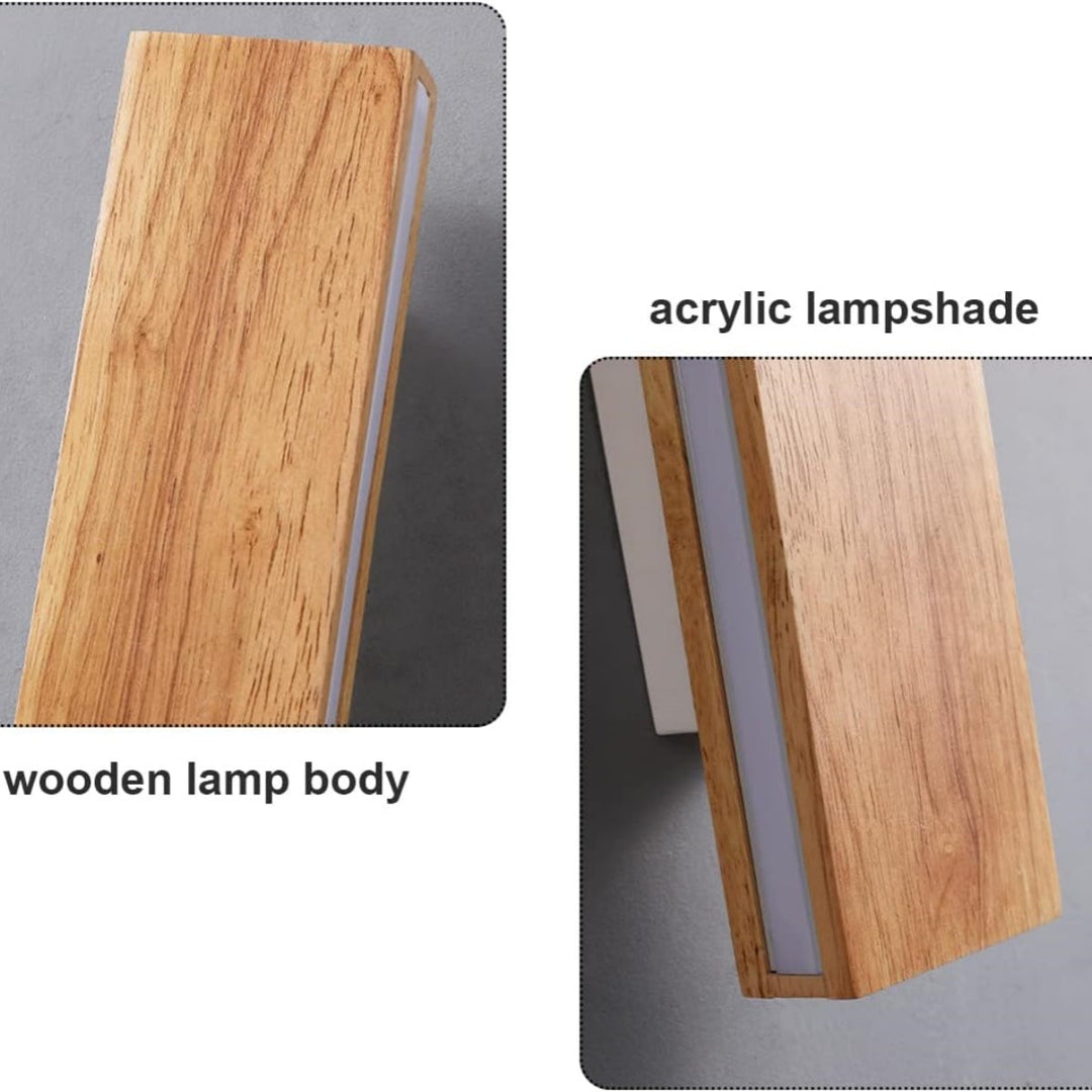 Rotatable Wooden LED Wall Lamp Kalsten