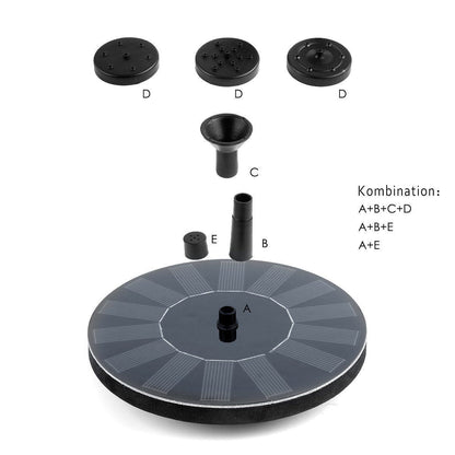 Solar fountain pump