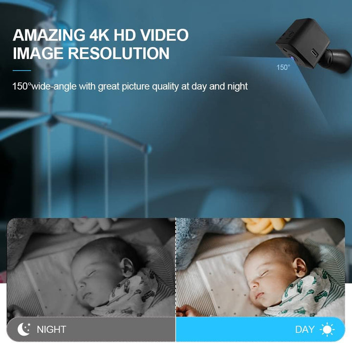 Kalsten | Mini Security Camera 4K WiFi Hidden Indoor Cam with Night Vision