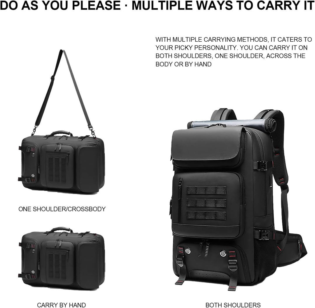 50L Waterproof Travel Backpack with Shoe Compartment & USB Port | Kalsten